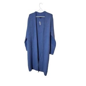 Banana Republic Sweater Womens Medium Blue Long Open Front Cardigan Duster Knit